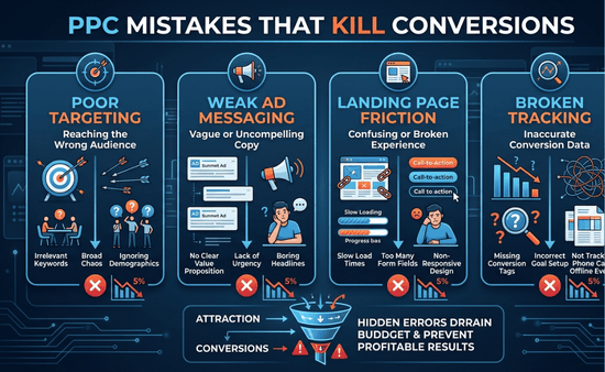 What Are PPC Mistakes That Kill Conversions